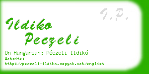 ildiko peczeli business card